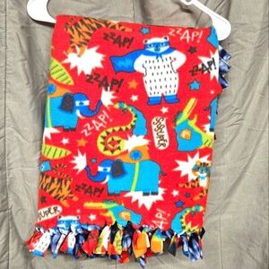 Adorable fleece tag blanket